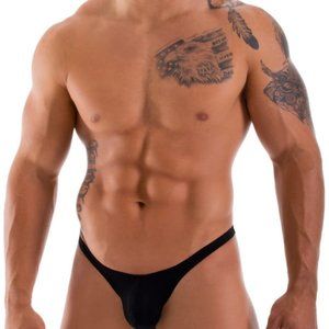 Mens Black Thong